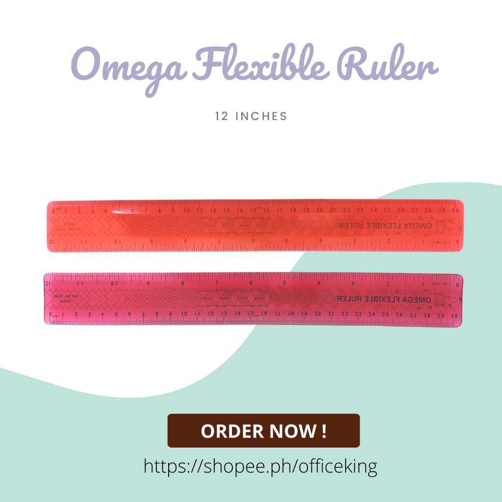 Omega Flexible Plastic Ruler 12 inches | Shopee Philippines