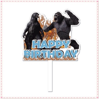 King Kong Vs Godzilla Theme Birthday Party Decoration Banner Cake Topper Balloon Kids Baby Birthday Party Needs Shopee Philippines