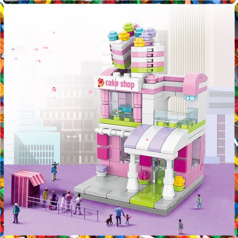 Local Stock】▨3D Streetscape Series Shop {gifts*2} lego house building toys for boys girl | Philippines