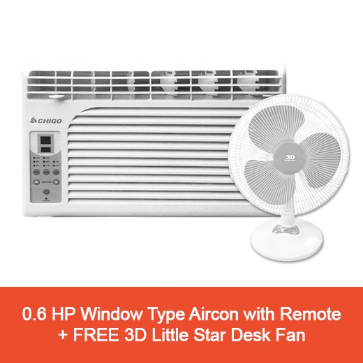 Chigo 0 6 Hp Remote Controlled Window Type Air Conditioner 3d