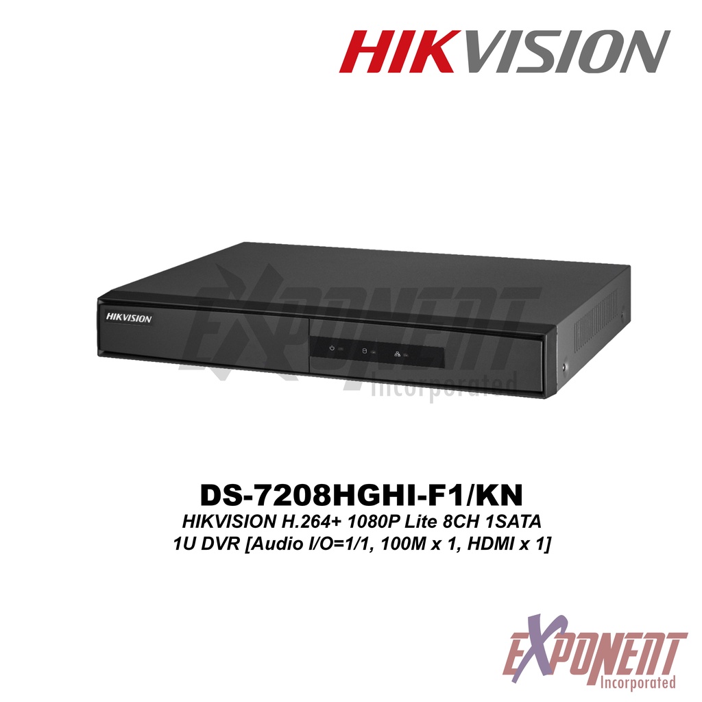 Ds 78hghi F1 Kn Hikvision H 264 1080p Lite 8ch 1sata 1u Dvr Audio I O 1 1 100m X 1 Hdmi X 1 Shopee Philippines