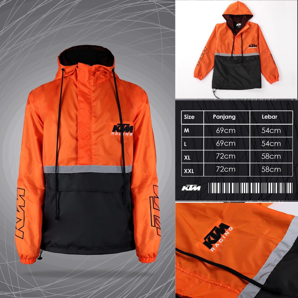 Ktm REFLECTIVE Jacket Ktm Motorcycle Jacket Waterproof Parachute