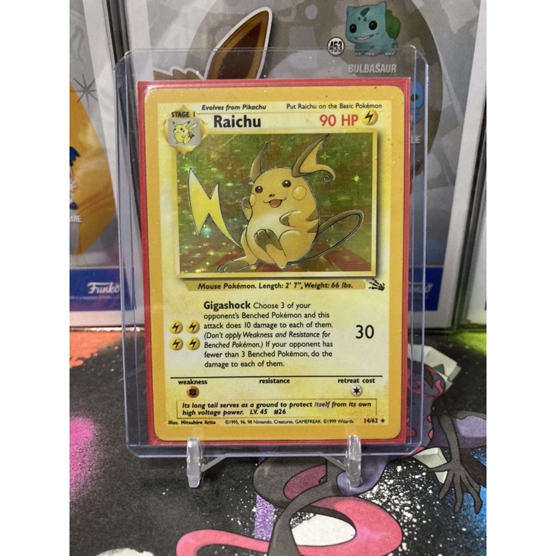 Pokemon Tcg Vintage Fossil Raichu Holo Shopee Philippines