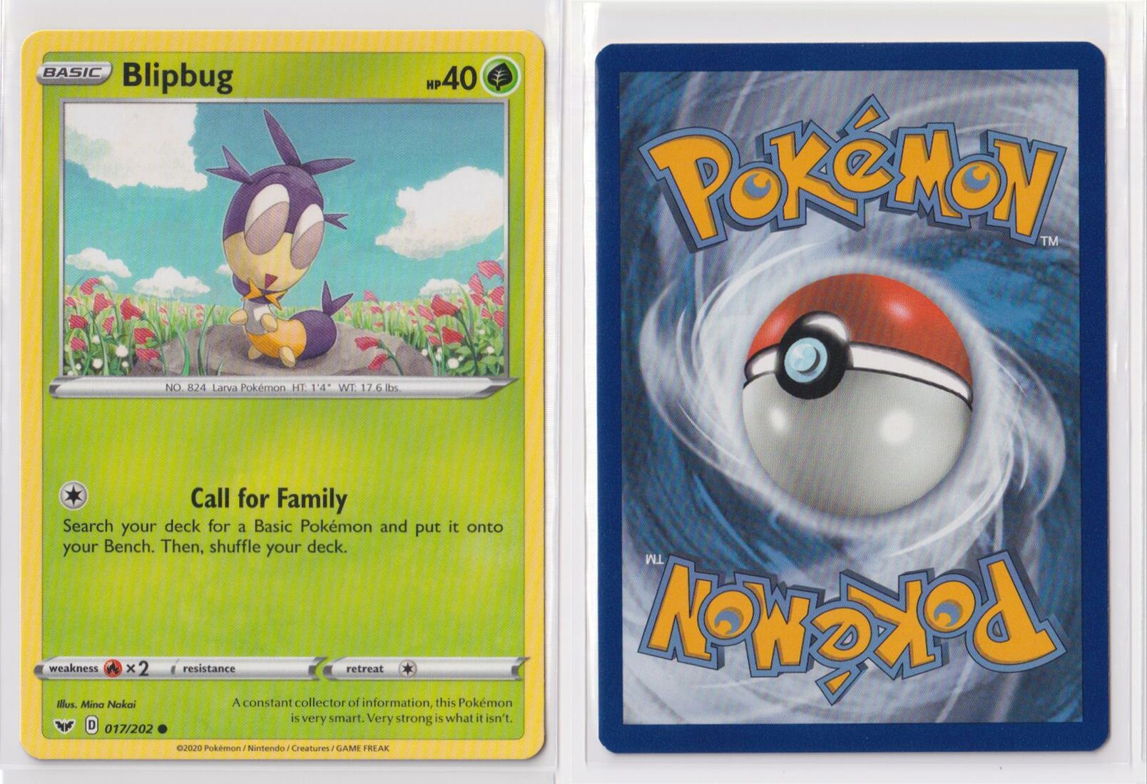 Blipbug 017 2 Common Sword Shield Base Set Pokemon Card Shopee Philippines