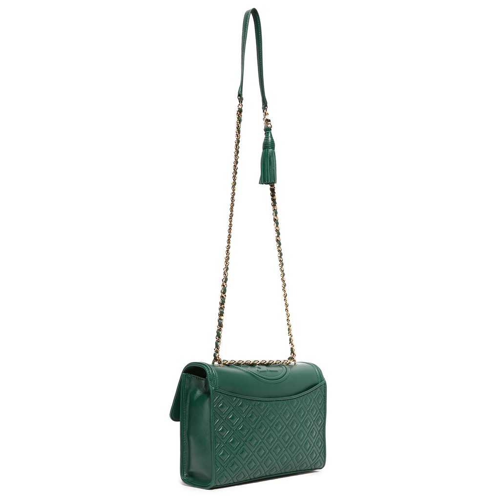 tory burch green fleming bag