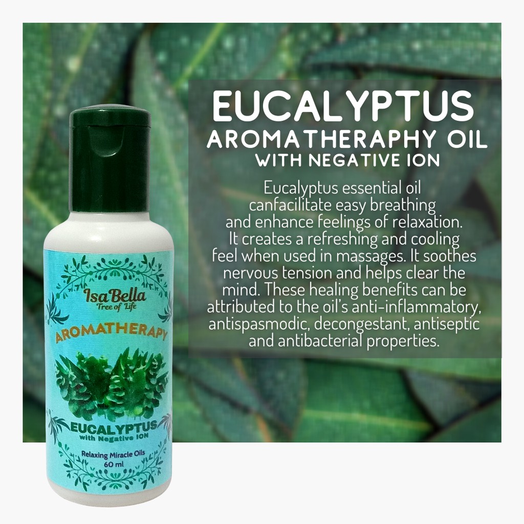 Aromatherapy Relaxing Massage healing oils by Isabella EUCALYPTUS