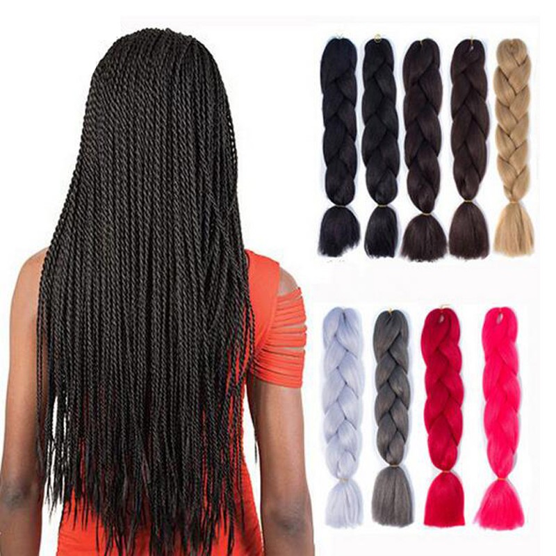 Synthetic Big Braid Hair Extensions Wig 