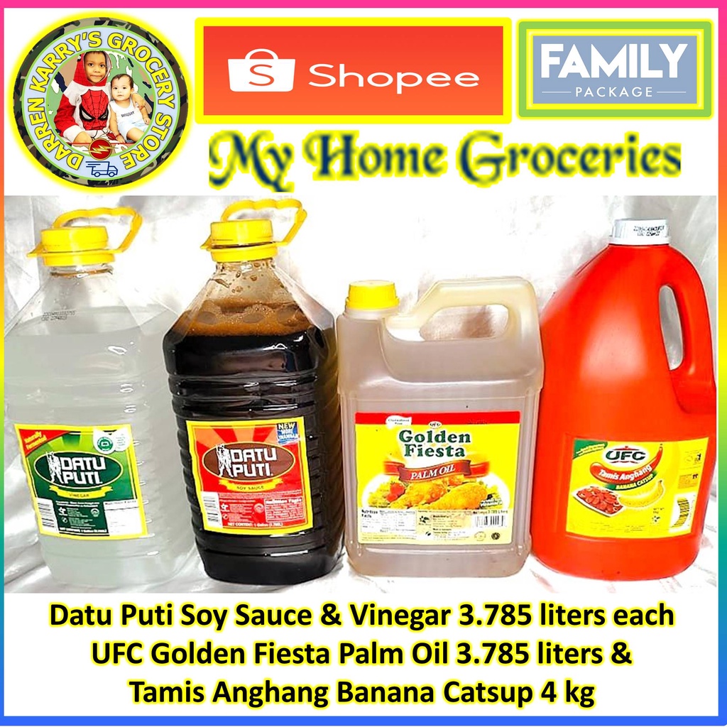 Datu Puti Soy Sauce & Vinegar * UFC Golden Fiesta Palm Cooking Oil & Tamis Anghang Banana Catsup