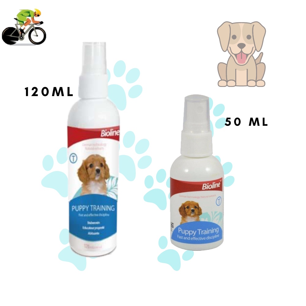 Cyclex 50ml and 120ml Bioline Dog Training Spray Pet Potty Aid Training Liquid Puppy Trainer