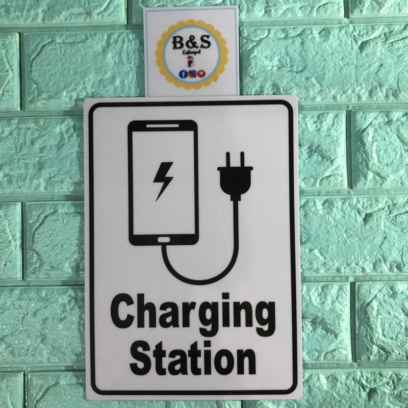 PVC Charging Station For Cellphone / Mobile Phone Signage Shopee