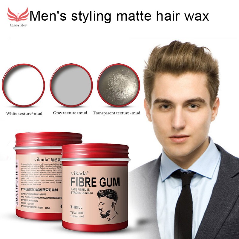 Men Hair Styling Wax Shine Free Matte For Dry Hair Lasting Shaping
