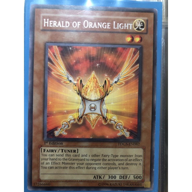 Yugioh Herald of Orange Light TDGS R (TCG) Shopee Philippines