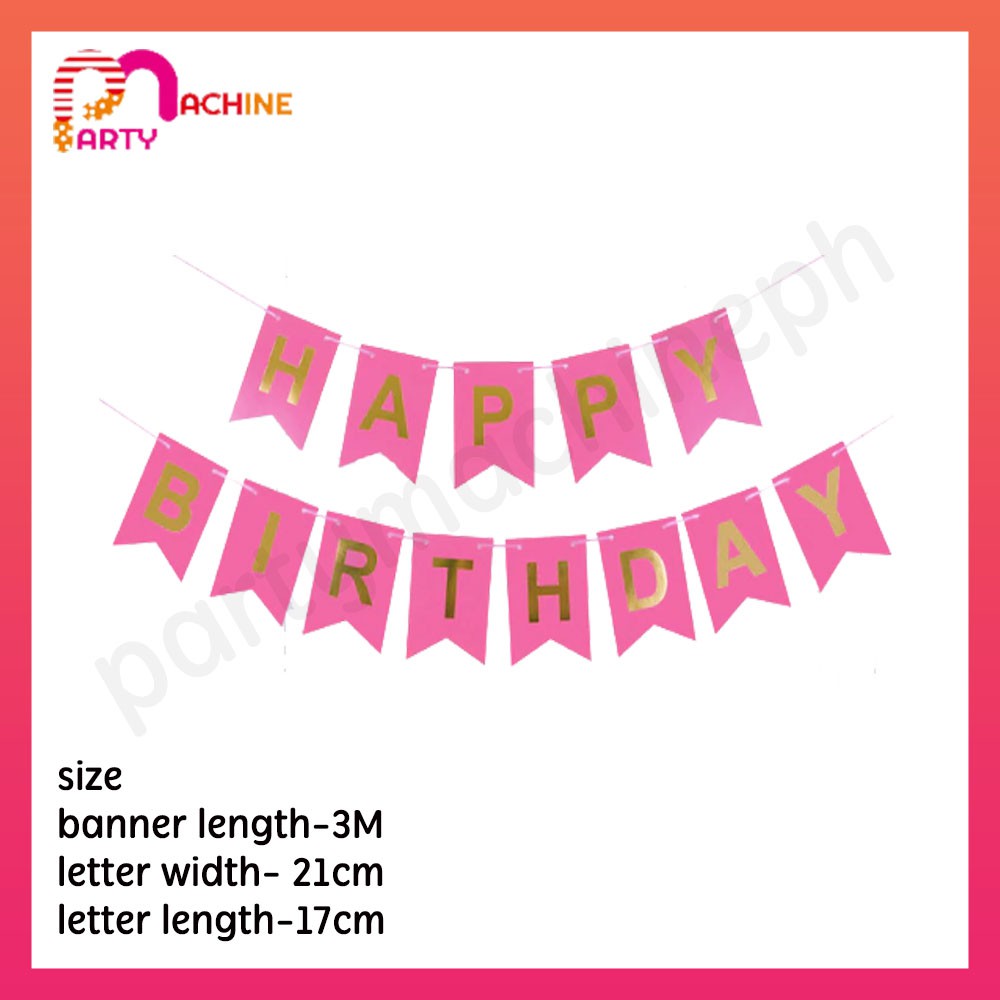 BIG size !! Happy Birthday Gold Plated Letter Banner / gold happy birthday  banner | Shopee Philippines