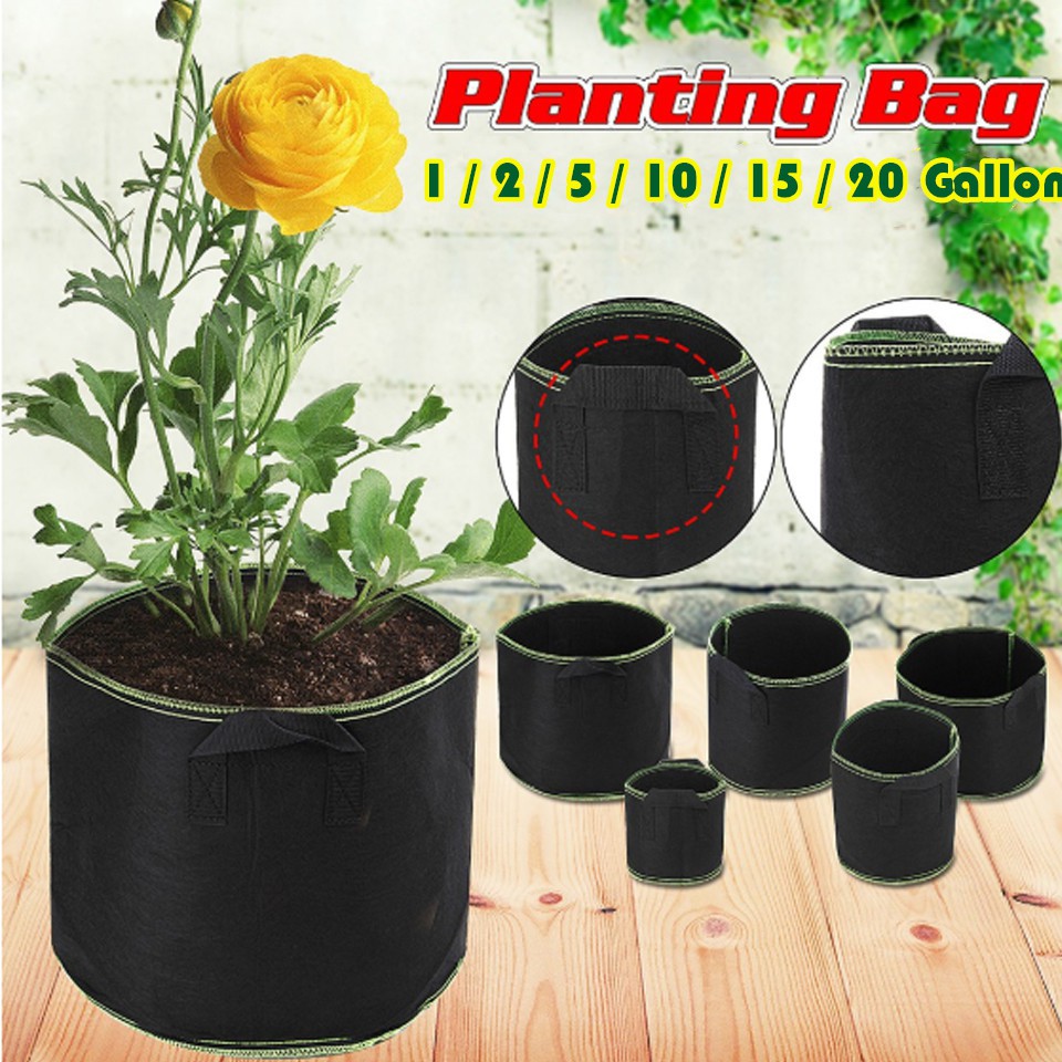 1,2,5,10,15,20 Gallon Fabric Grow Pots 1pcs Large Volume High Capacity