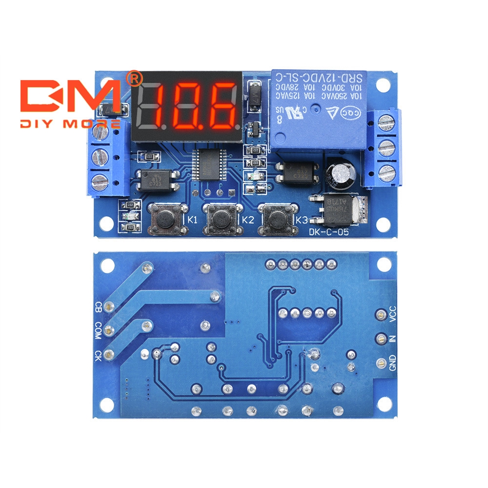 diymore DC 12 V Delay Relay Timer Control LED Display Digital Trigger Zyklus Timing Circuit Switch Module PLC Automation 