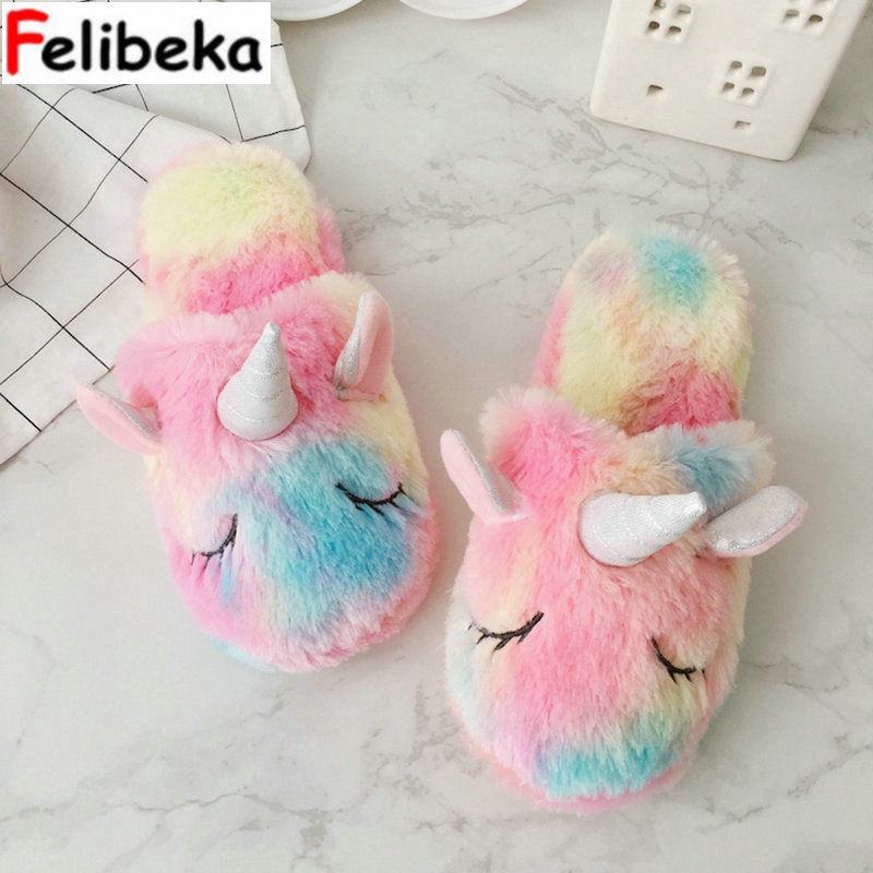 unicorn house slippers