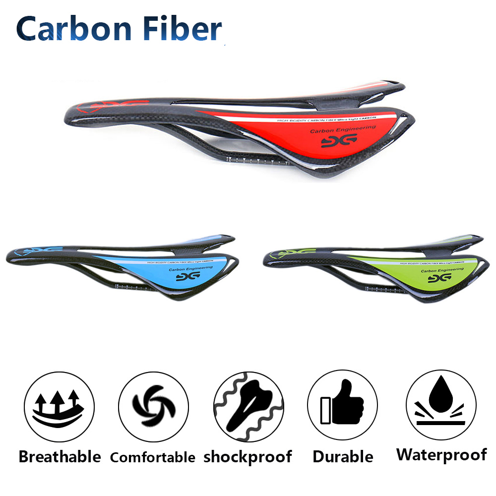 ELITAONE 3K Carbon Fiber Road Bike Saddles Hollow Bicycle Seat Lightweight Saddle Comfort for Road Bikes Fixed Gear Cycling 
