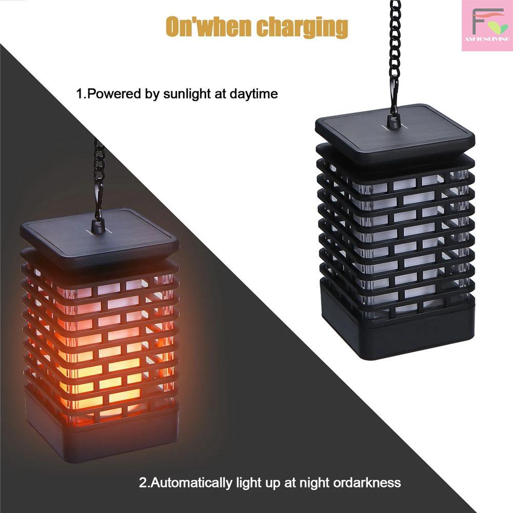 F L Solar Lights Metal Flickering Flame Solar Lantern Outdoor Hanging Lanterns Lighting Solar Powered Waterproof Umbrella Led Flame Lights For Garden Patio Pathway Shopee Philippines