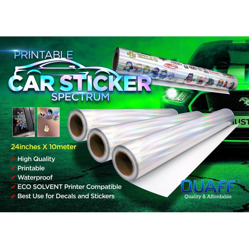 Eco Solvent Printable car sticker spectrum &amp; honeycomb and reflectorize ...