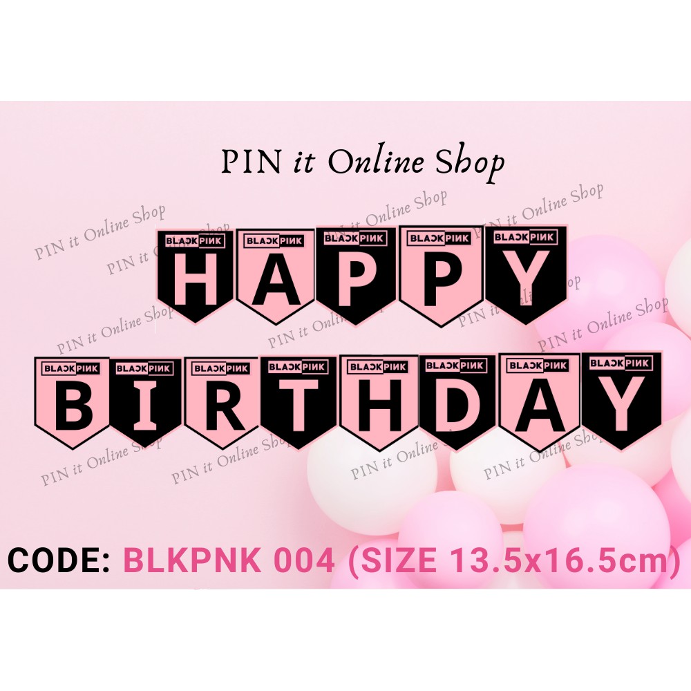 Shades of Pink Birthday Banner