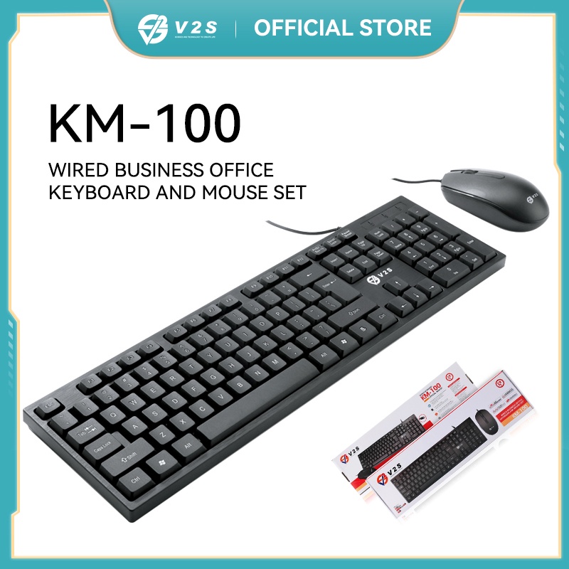 V2S KM100 Gaming Keyboard USB keyboard Office Home Helper Bundle Keyboard And Wired Mouse