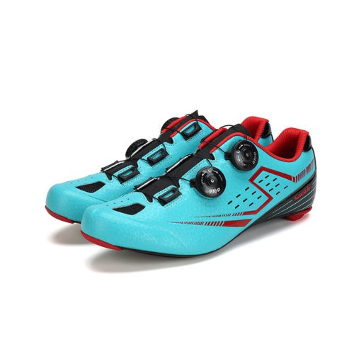 blue road bike shoes