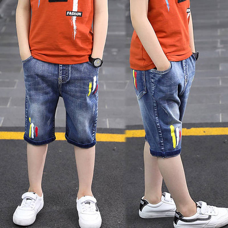 Denim Pants Boys Fashion Wild Denim Shorts Big Boy Pants Shopee Philippines - denim shorts for thick thighs roblox