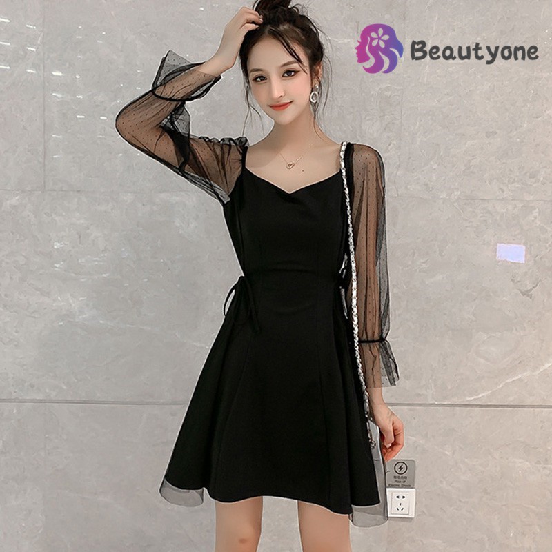 womens black long sleeve dress