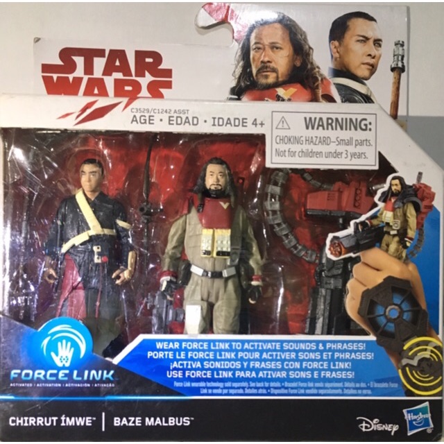 STAR WARS Force Link Chirrut Imwe & Baze Malbus 3.75" Action Figure 2 Pack New 