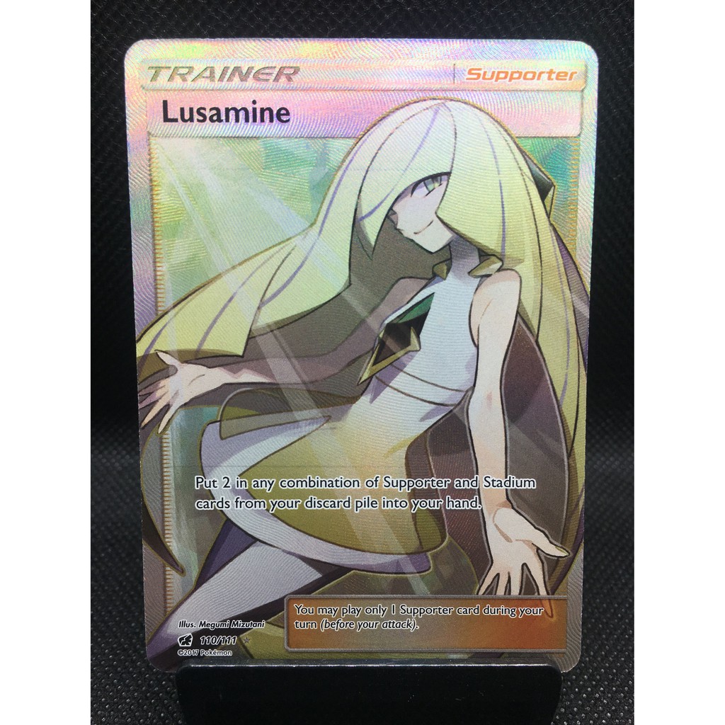 Pokemon Lusamine Full Art Ultra Rare Pokemon Trading Card Game Shopee Philippines