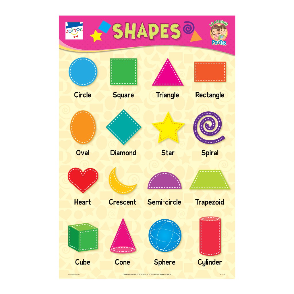 JOYTOY Shapes Educational Poster | Shopee Philippines