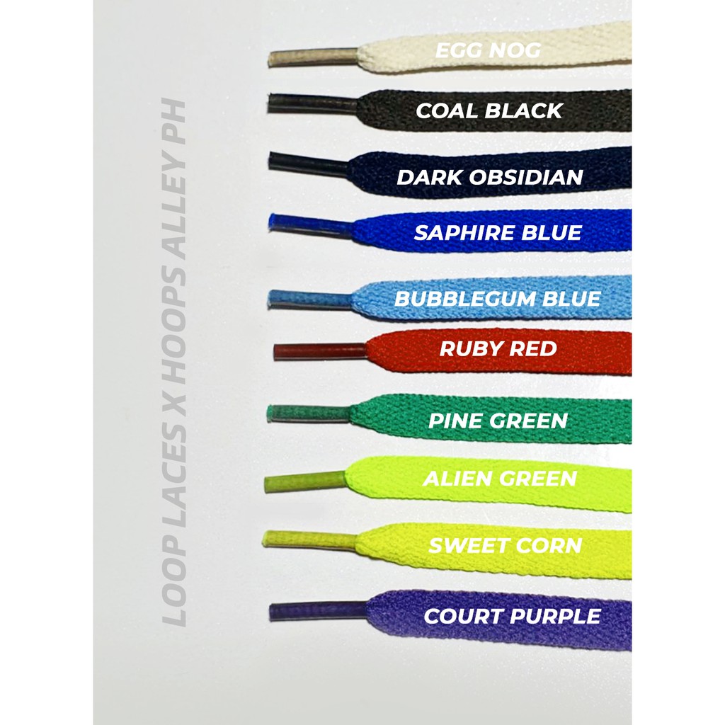 Jordan 1 Laces 170/155/140/120cm Batch 2 (Loop Laces by Hoops Alley), Flat Shoelaces, 1 pair