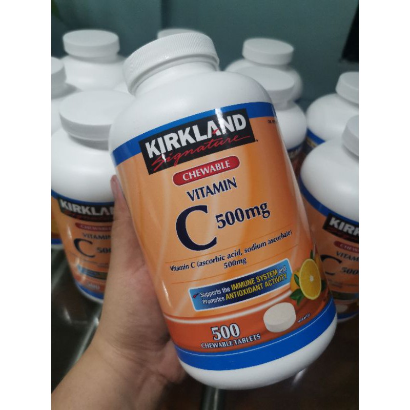 Authentic Kirkland Chewable Vitamin C 500mg 500 Tabs (From Costco