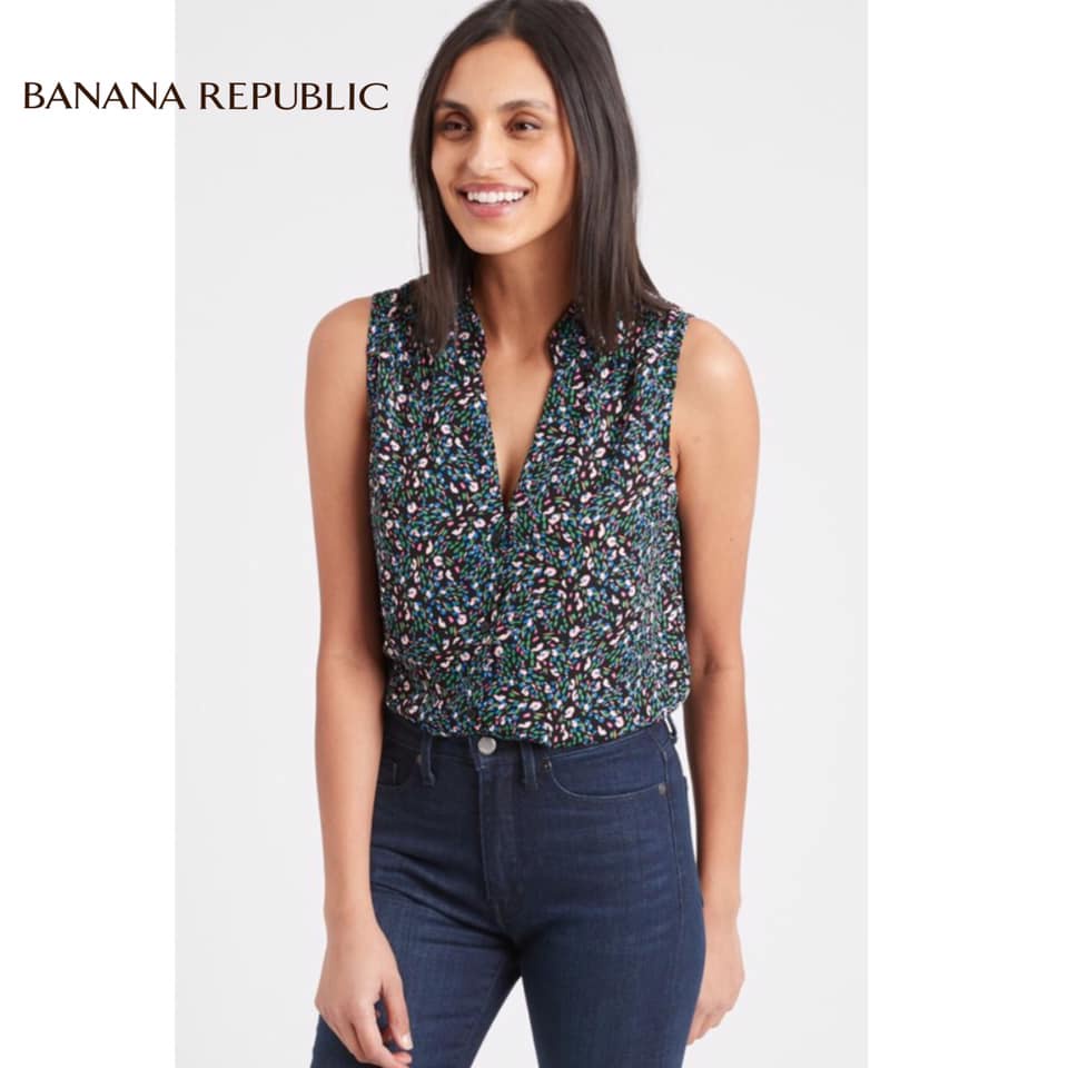 sleeveless blouse banana