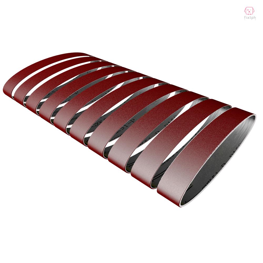10pcs Sanding Belts Set 60-1000 Grit Grinding and Polishing Replacement for Angle Grinder