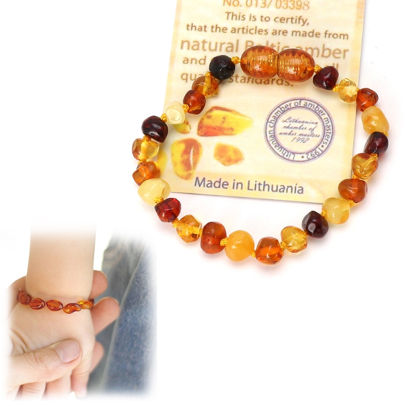 baby amber anklet