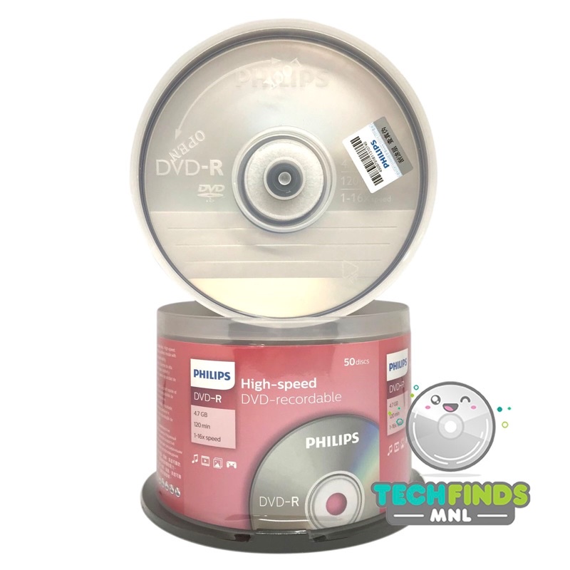 Philips DVD-R / DVDR 4.7GB Blank Disc (50 PCS.) | Shopee Philippines