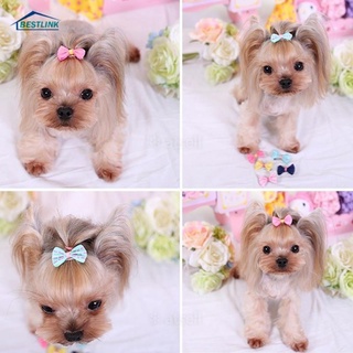Pet Dog Cat Puppy Bow Tie Flower Bowknot Hair Clips