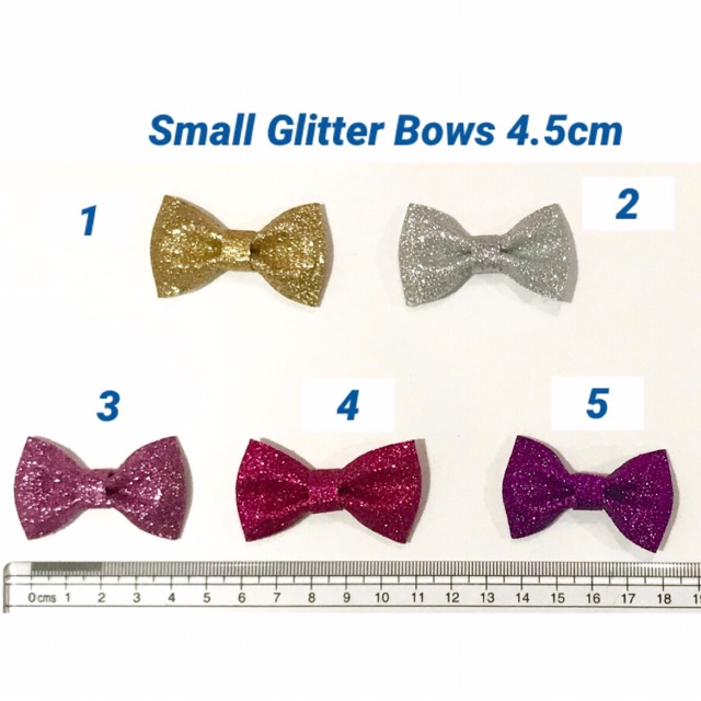 glitter bows