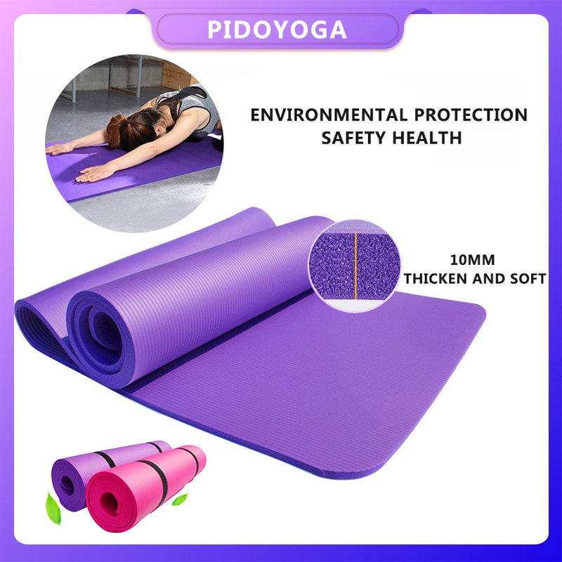 Yoga Mat 8mm NBR 61/80CM Widened Yoga Mats Multifunction Sports