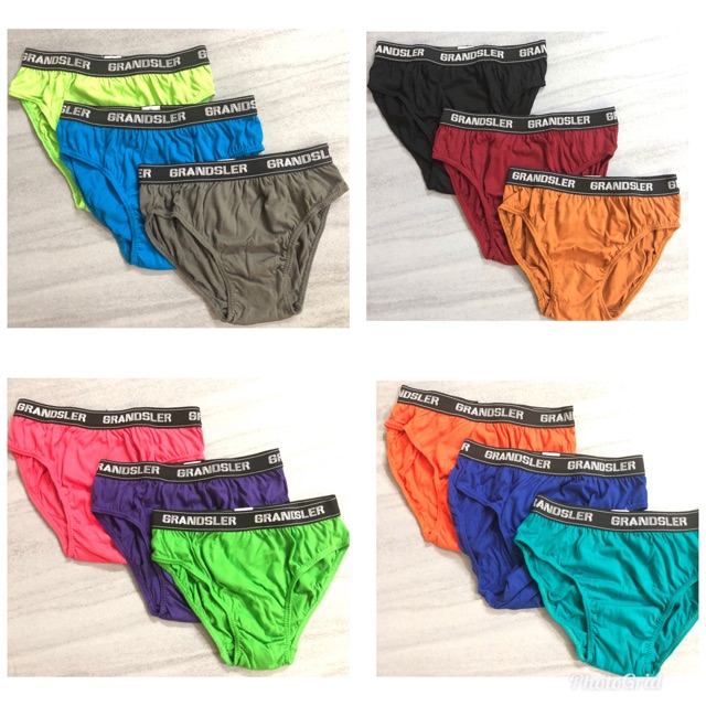 GRANDSLER MEN'S BRIEF - S-XL (12PCS) | Shopee Philippines