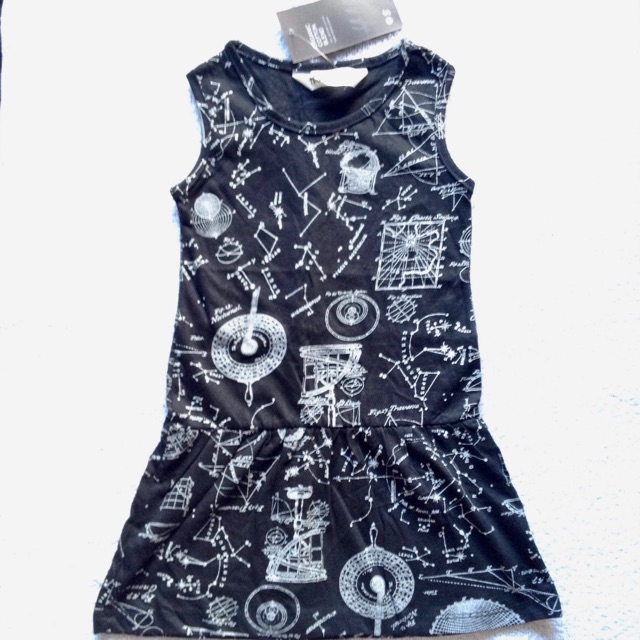 h&m girls black dress