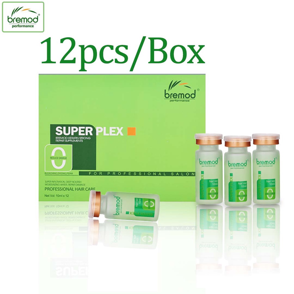 Bremod Superplex 12PCS/Box Super Flex Keratin Repair 10ml Supplement Dry  Frizzy Hair BR-H037 | Shopee Philippines