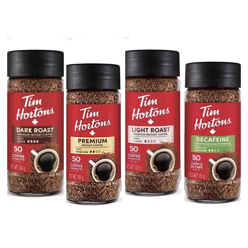 Tim Hortons Premium Instant Coffee, 100g, BB 2023, Canada Shopee