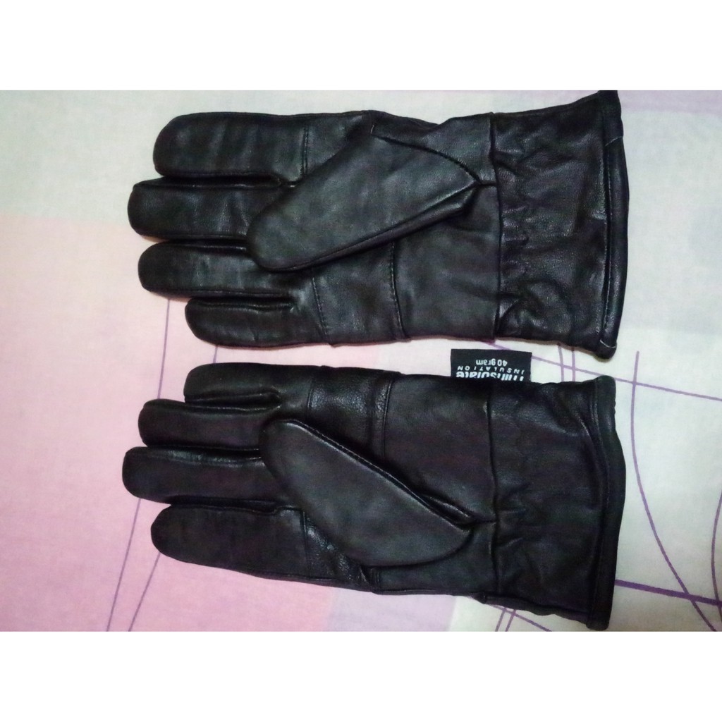 womens black leather gloves small