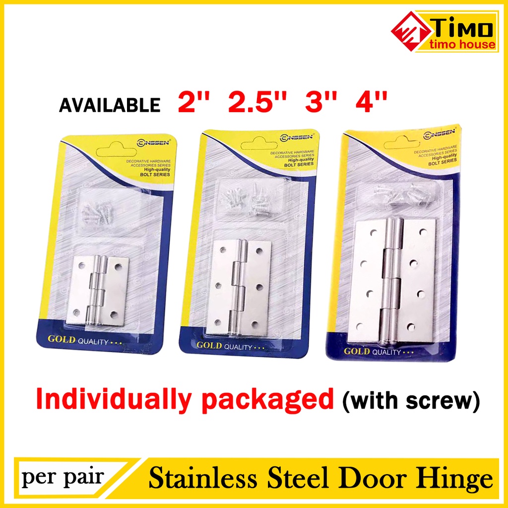 (2pcs) Stainless Steel Door Hinge Individually Package Bisagra Folding