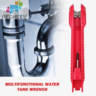 Redkeev 2 Types Multifunction Water Heater Faucet Sink Wrench Anti-Slip Plumbing Flume Repairing Spanner /Double Head #4