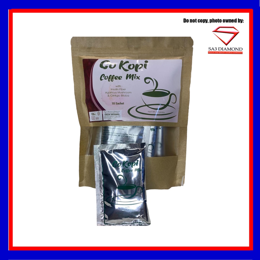 Go Kopi Coffee Mix with Insulin Fiber Agaricus Mushroom & Ginkgo Biloba ...