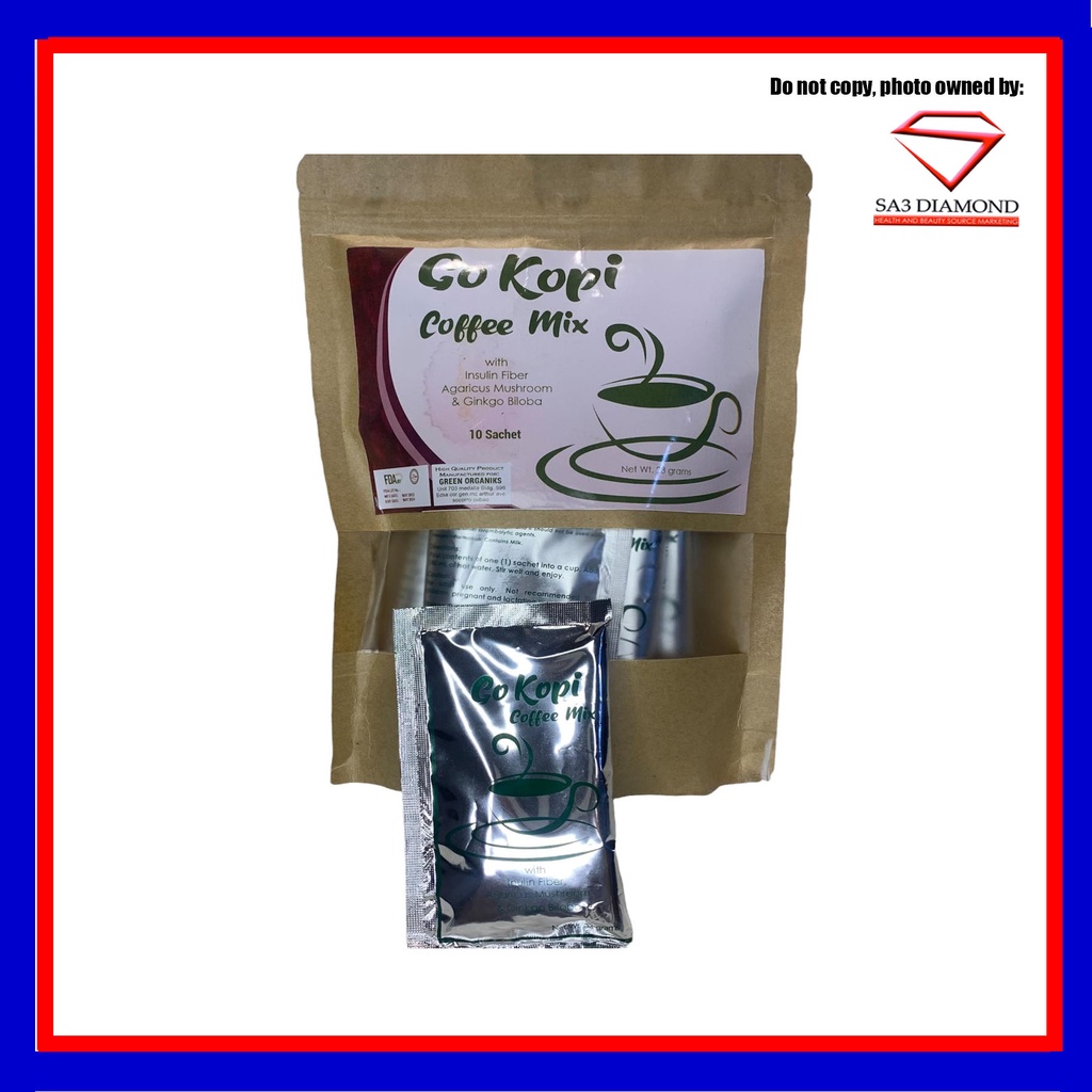 Go Kopi Coffee Mix with Insulin Fiber Agaricus Mushroom & Ginkgo Biloba