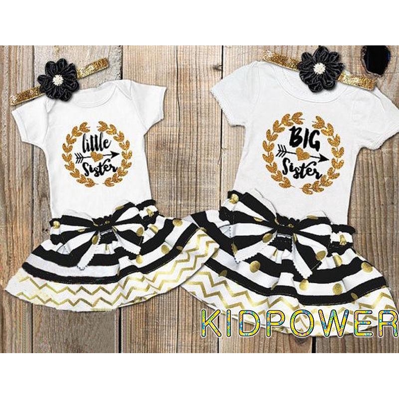 matching sister outfits newborn and toddler